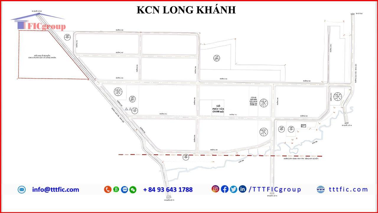 Master Planning Map of Long Khanh Industrial Park - Dong Nai Province - TTTFIC Group