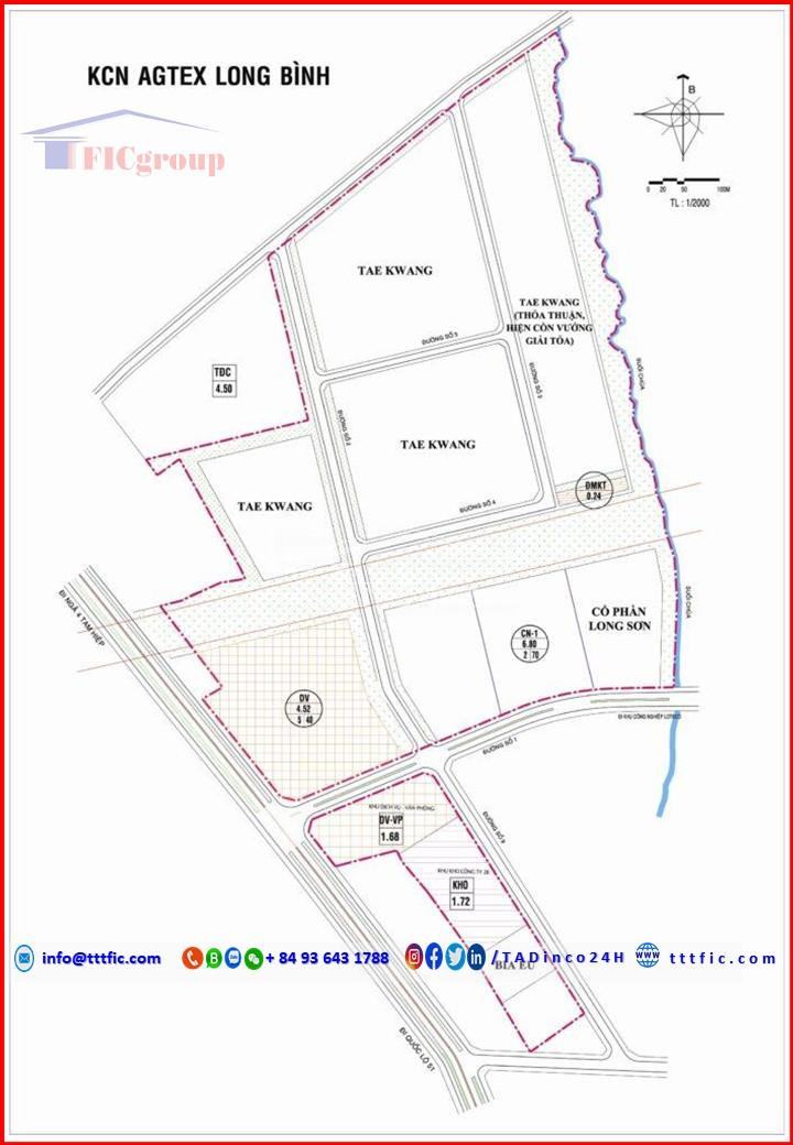 Master Planning Map of Agtex Long Binh - Dong Nai Province - TTTFIC GROUP