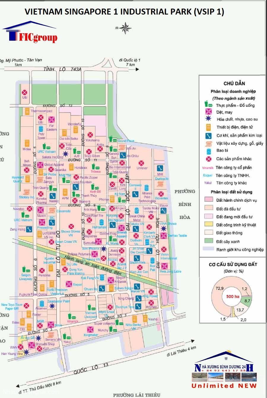 Vietnam-Singapore 1 Industrial Park (VSIP 1) - Binh Duong Province - tttfic.com