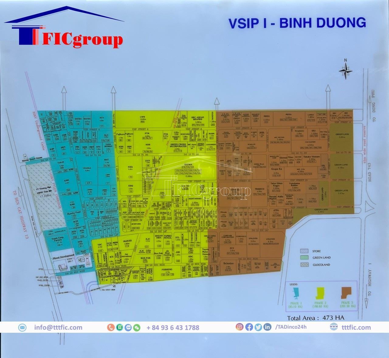 Vietnam-Singapore 1 Industrial Park (VSIP 1) - Binh Duong Province - tttfic.com