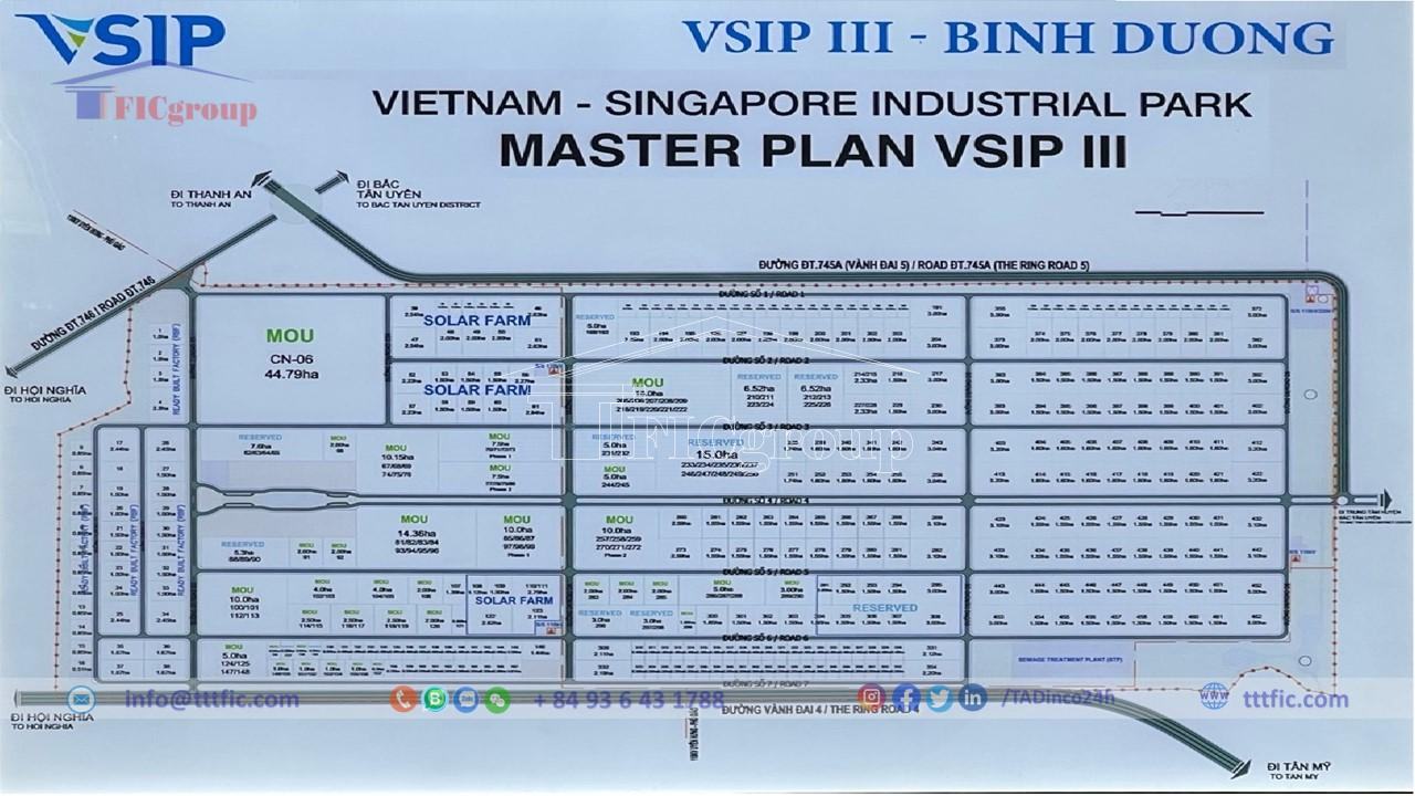 Vietnam-Singapore 3 Industrial Park (VSIP-3) - Binh Duong Province - tttfic.com