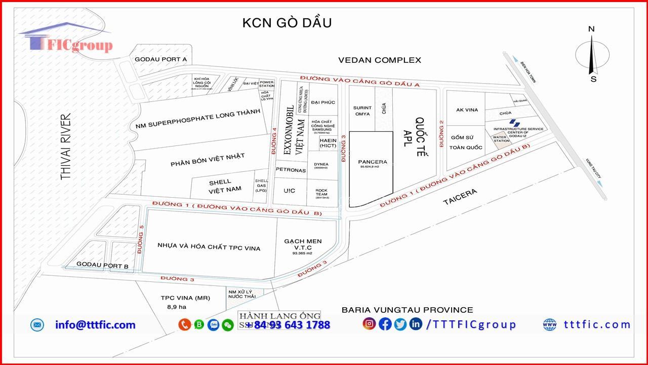 Master Planning Map of Go Dau Industrial Park - Dong Nai Province - TTTFIC GROUP