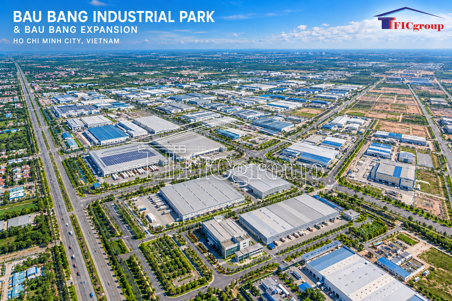 Industrial land for sale at Bau Bang Industrial Park and Bau Bang Expansion in Ho Chi Minh City, formerly Binh Duong, Vietnam