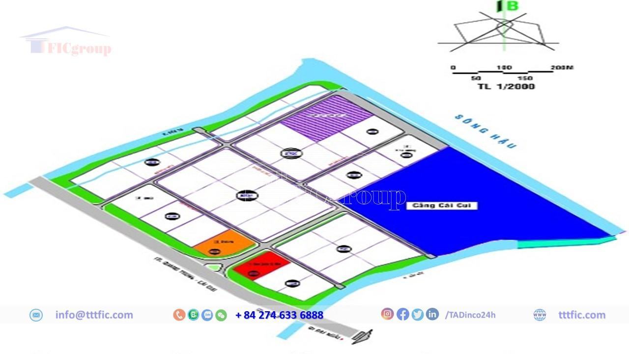 Master plan map of Hung Phu 1 Industrial Park - Can Tho - TTTFIC Group