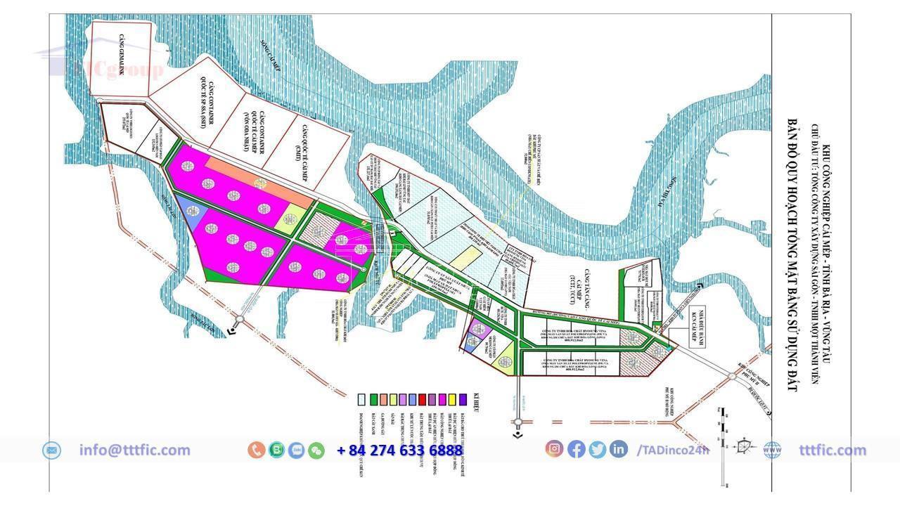 Master map plan of The Cai Mep Industrial Zone