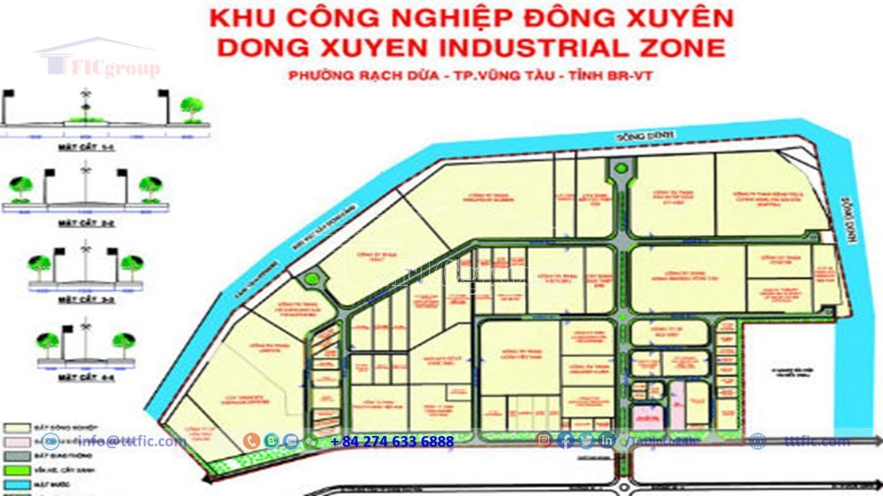 Master plan map of Dong Xuyen Industrial Park - Ba Ria-Vung Tau - TTTFIC Group