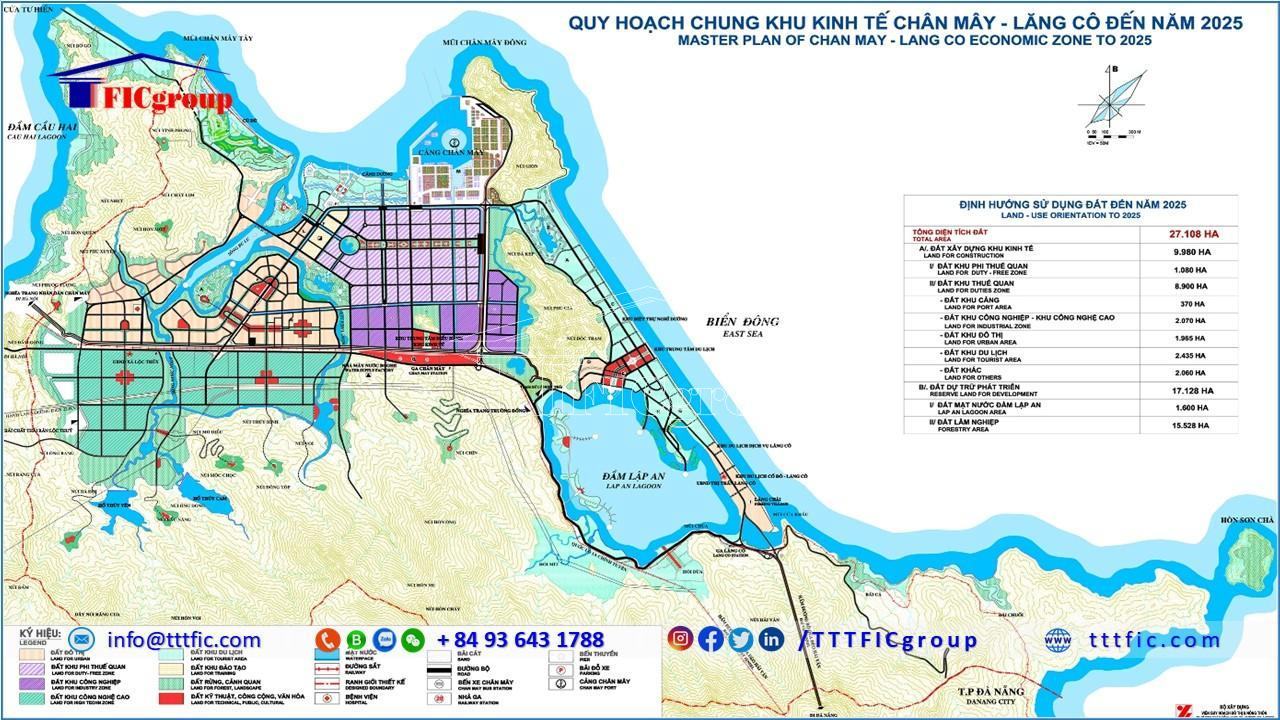 Master plan map of Chan May - Lang Co Economic Zone - TTTFIC Group