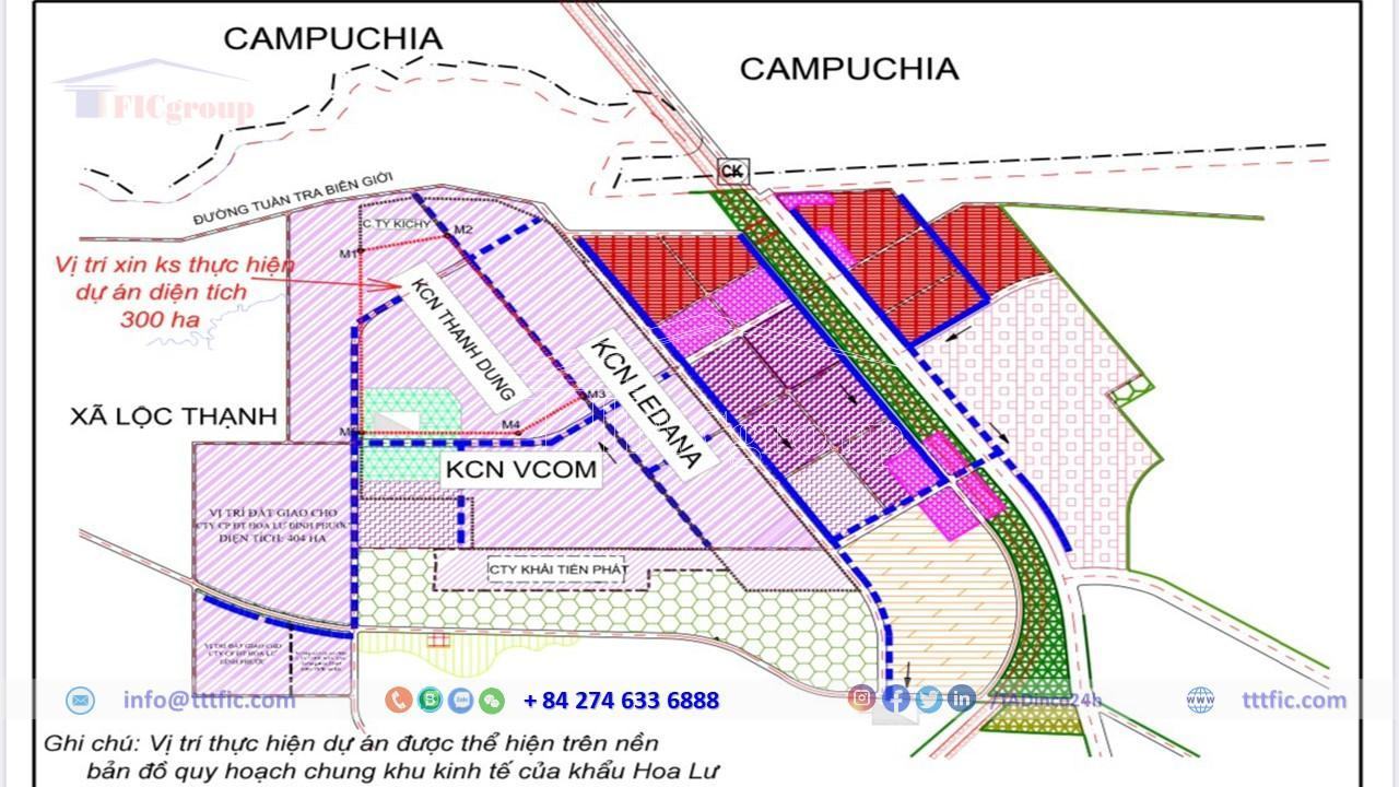 Master Planning Map of Hoa Lu Border Gate Economic Zone - TTTFIC GROUP
