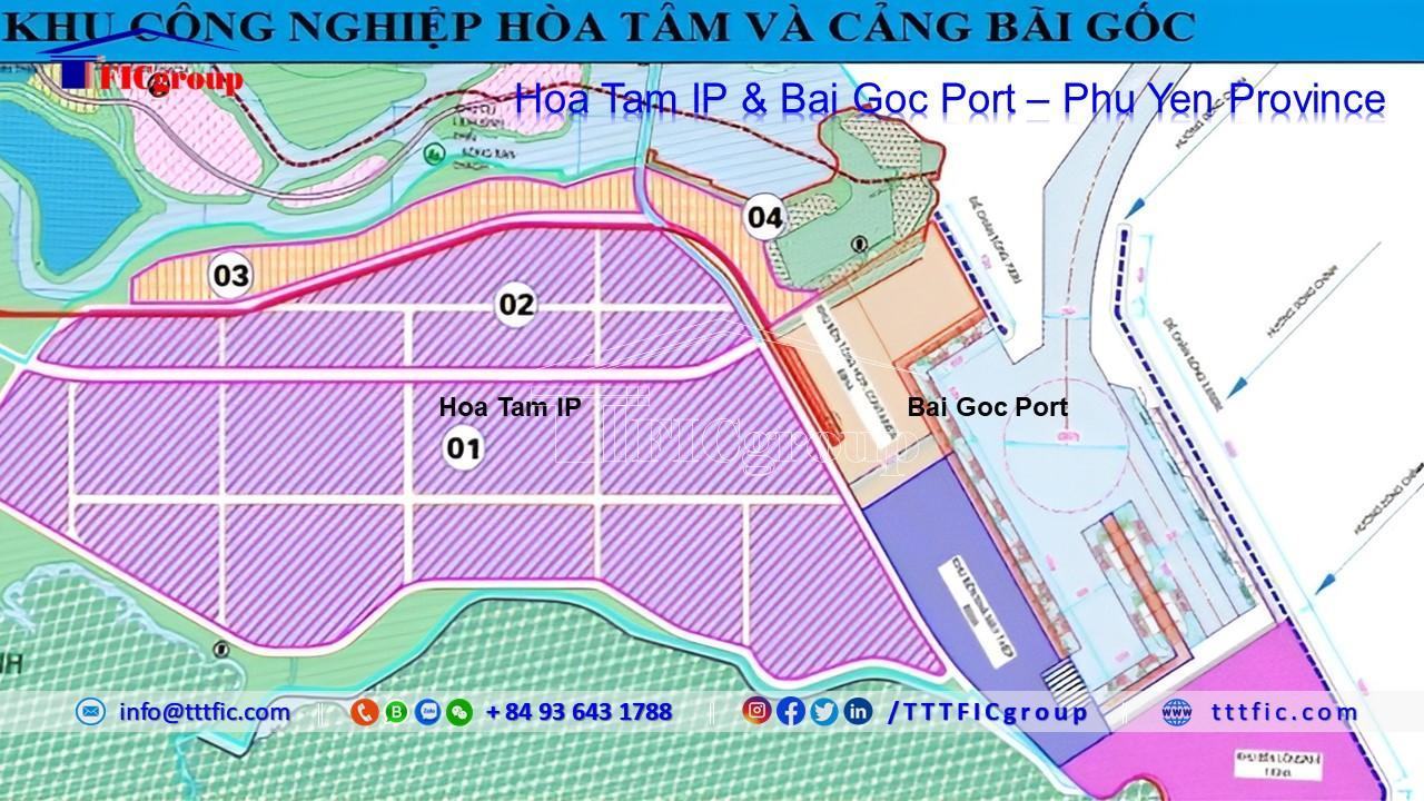 Master plan map of Hoa Tam IP & Bãi Gốc Port – Phu Yen Province - TTTFIC Group