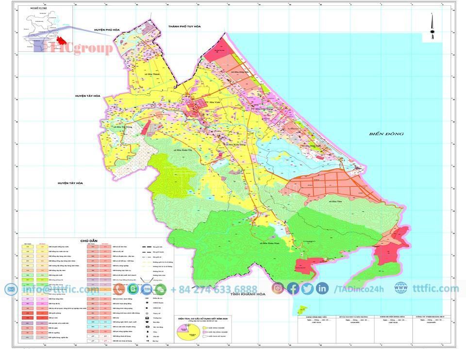 Administrative map of Phu Yen Province - TTTFIC Group