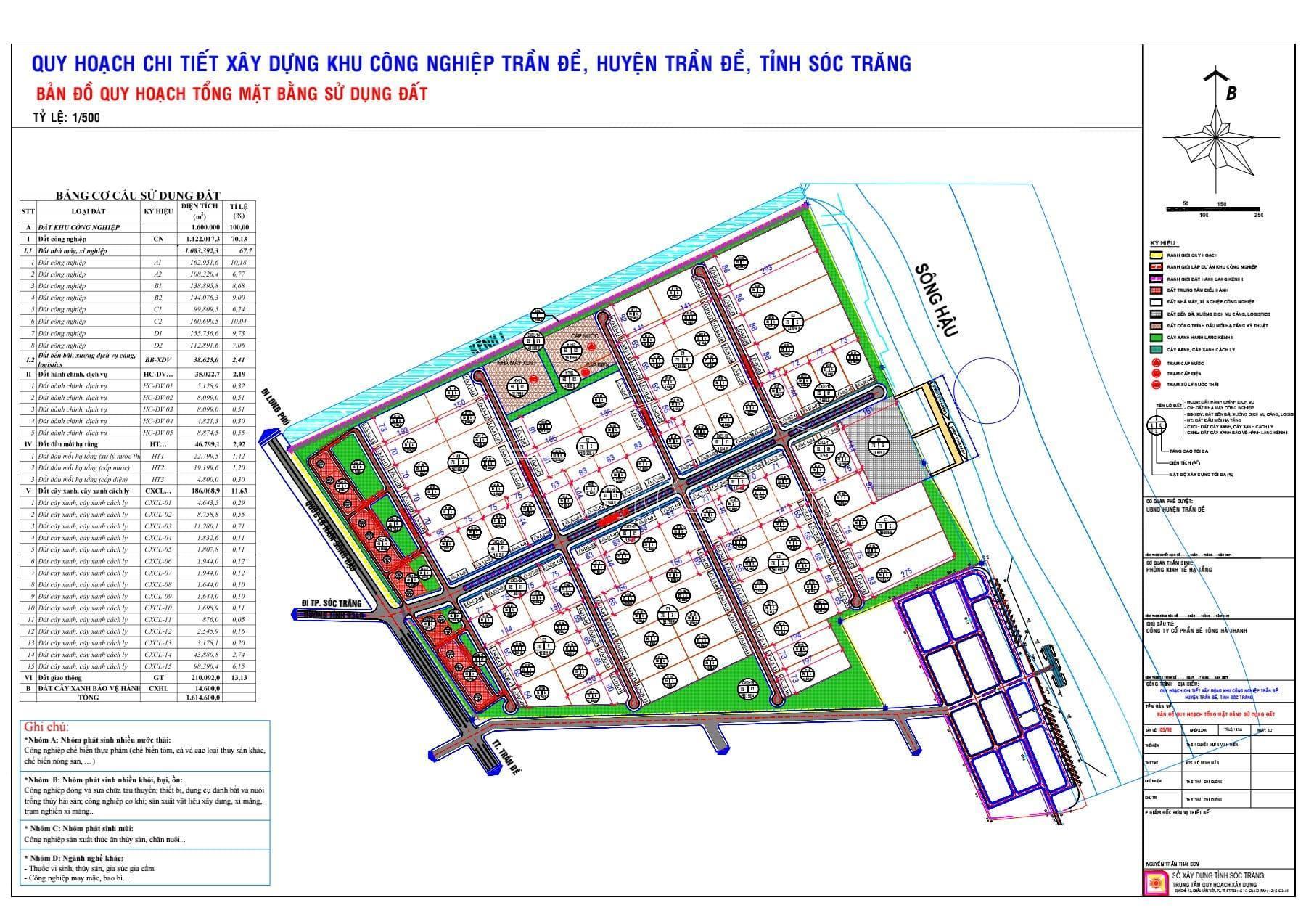 Tran De Industrial Park Layout Map - Soc Trang Province - TTTFIC Group