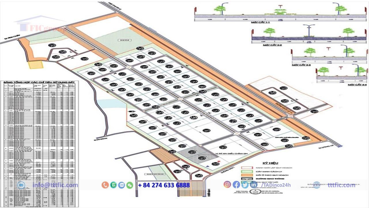 Master plan map of Amber Tay Bac Ho Xa Industrial Park - TTTFIC Group