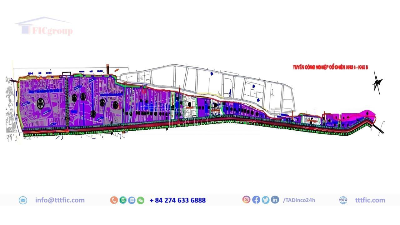 Master plan map of Co Chien Industrial Park - Vinh Long - TTTFIC Group