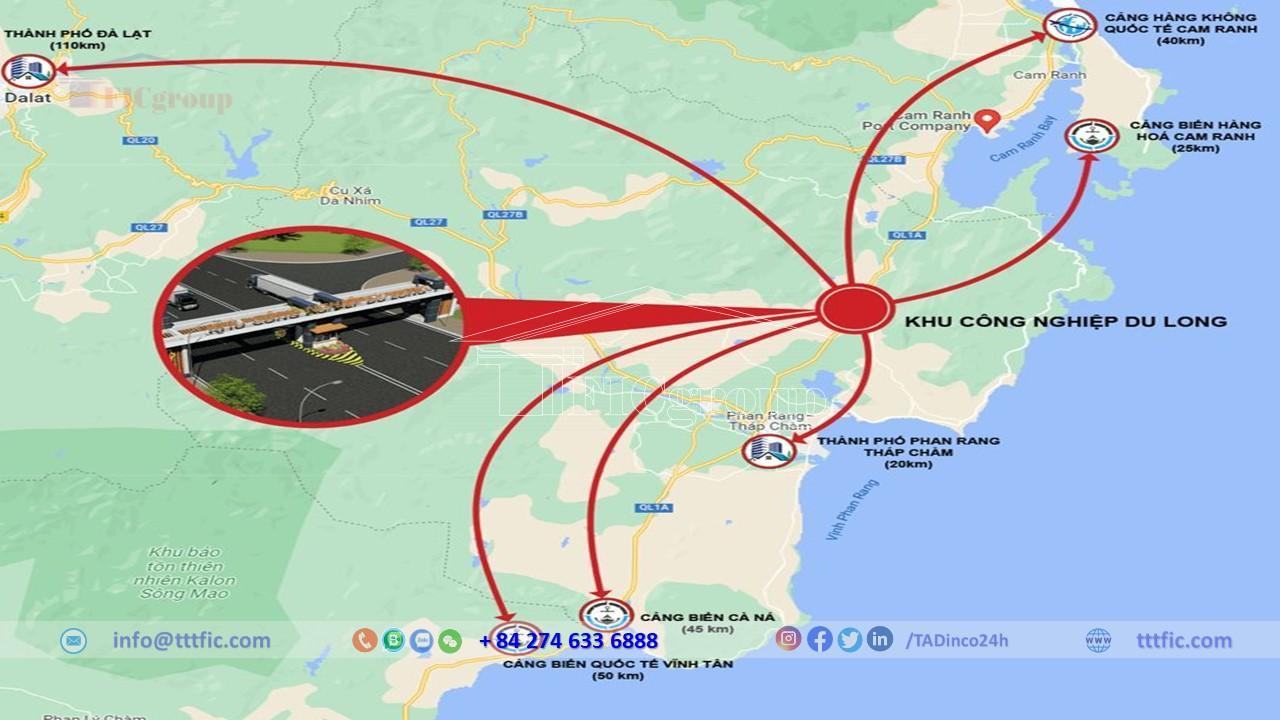 Transportation connectivity to Du Long Industrial Park - Ninh Thuan - TTTFIC Group