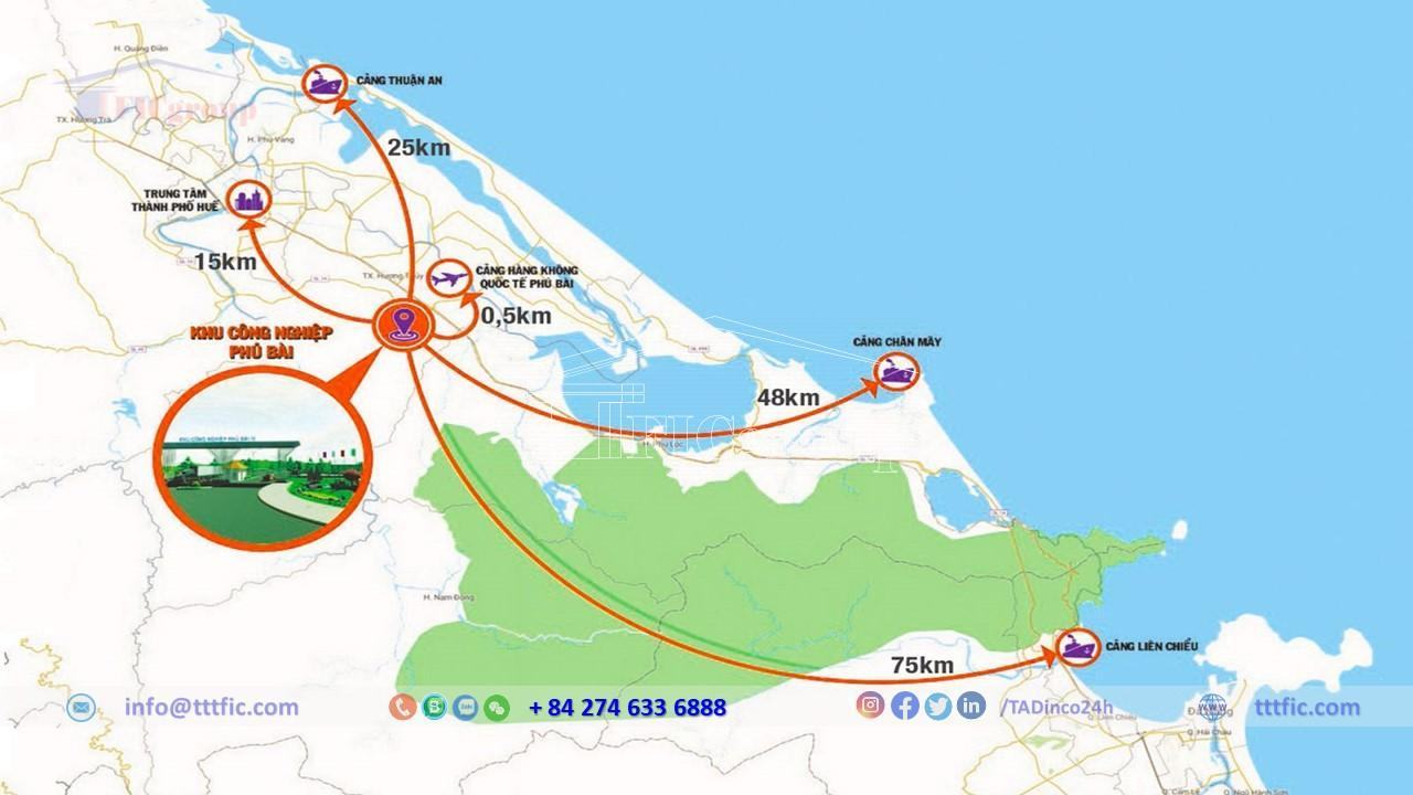 The transportation of Phu Bai Industrial Park - Thua Thien Hue Province - TTTFIC Group