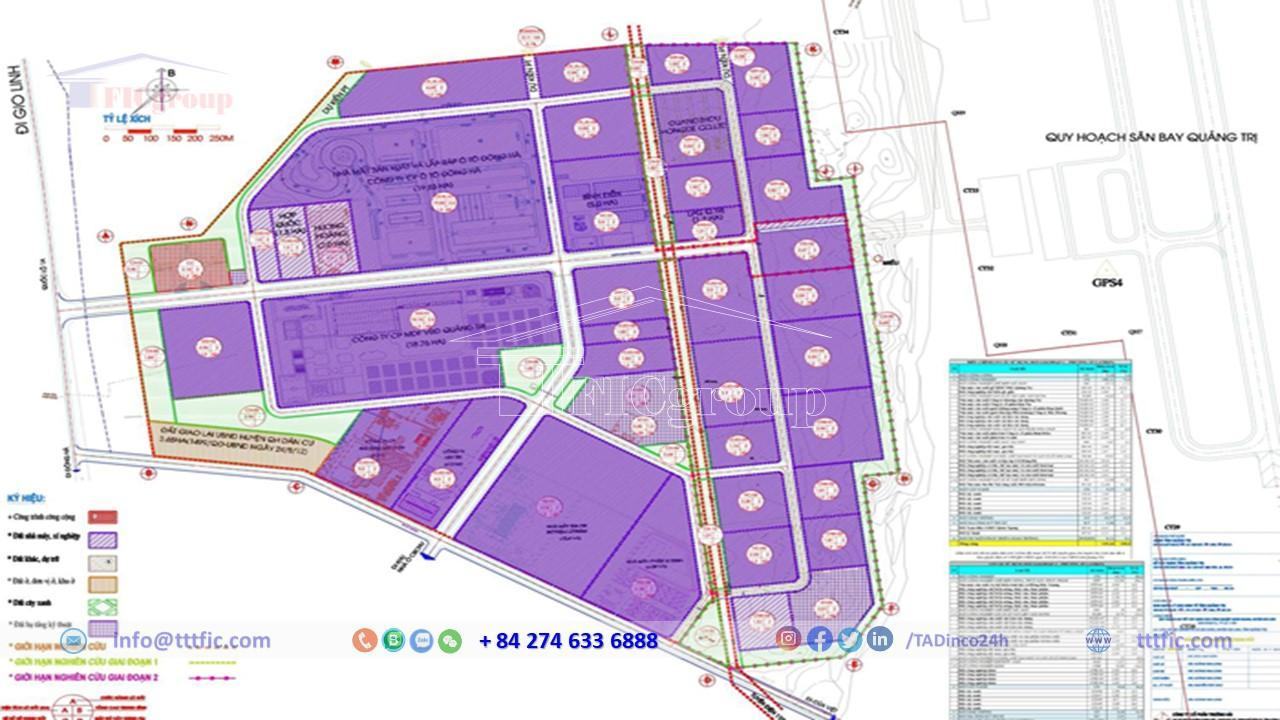 Master plan map of Quan Ngang Industrial Park - Quang Tri Province - TTTFIC Group