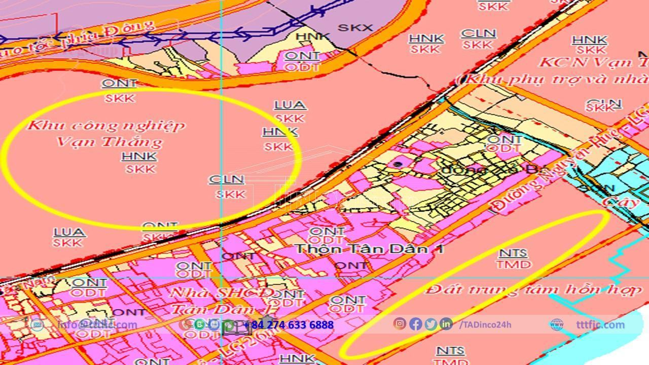 Land planning of Van Thang Industrial Park