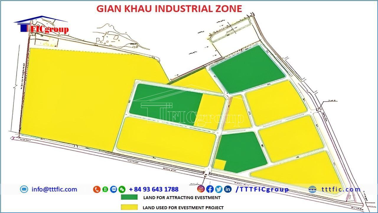 Master plan map of Gian Khau Industrial Park - Ninh Binh Province - TTTFIC Group