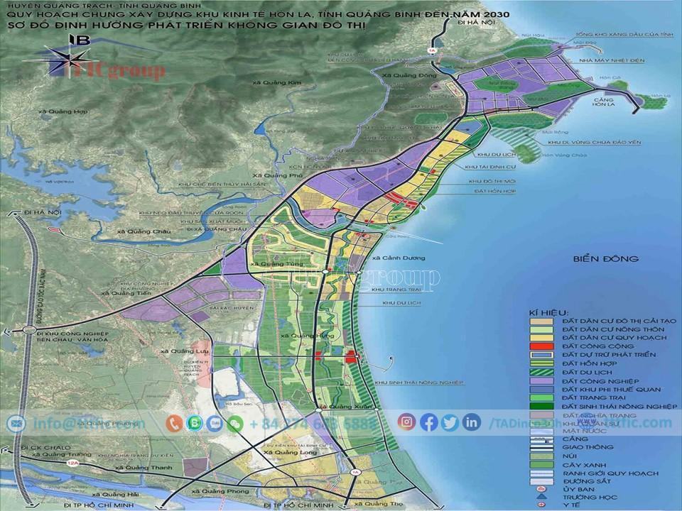 Master plan map of Hon La Economic Zone - Quang Binh - TTTFIC Group