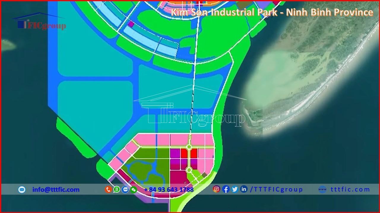 Master plan map of Kim Son Industrial Park - Ninh Binh Province - TTTFIC Group 