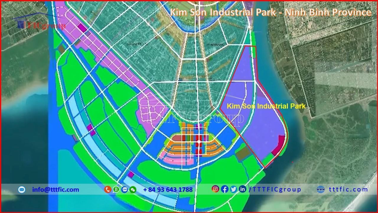 Master plan map of Kim Son Industrial Park - Ninh Binh Province - TTTFIC Group 