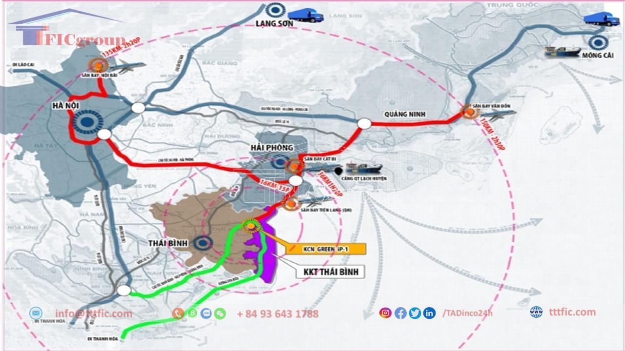 Transportation connectivity to Lien Ha Thai Industrial Park (GREEN IP-1) - Thai Binh - TTTFIC Group