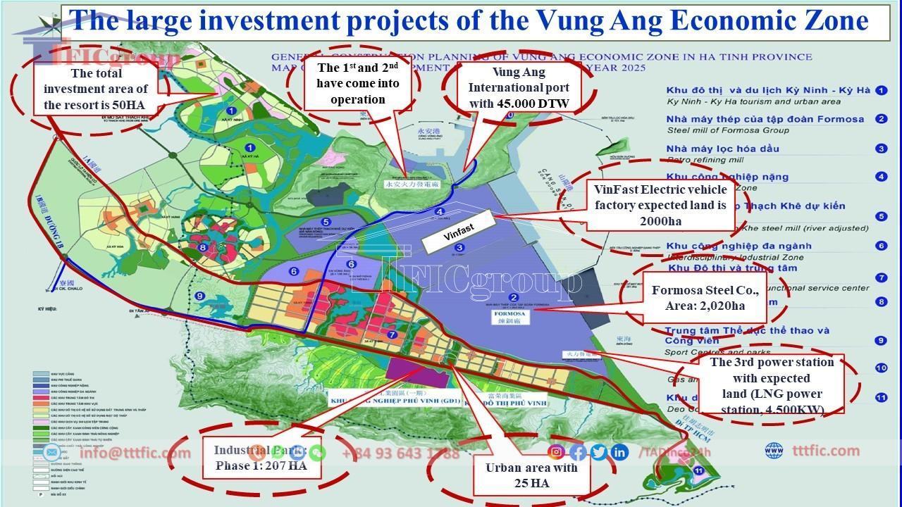 Master plan map of Phu Vinh Industrial Park - Ha Tinh Province - TTTFIC Group