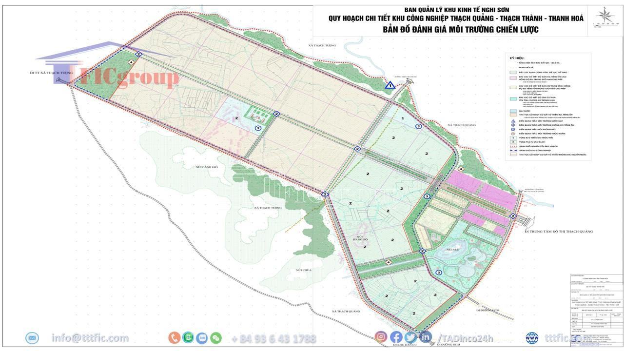 Master plan map of Thach Quang Industrial Zone - Thanh Hoa - TTTFIC Group