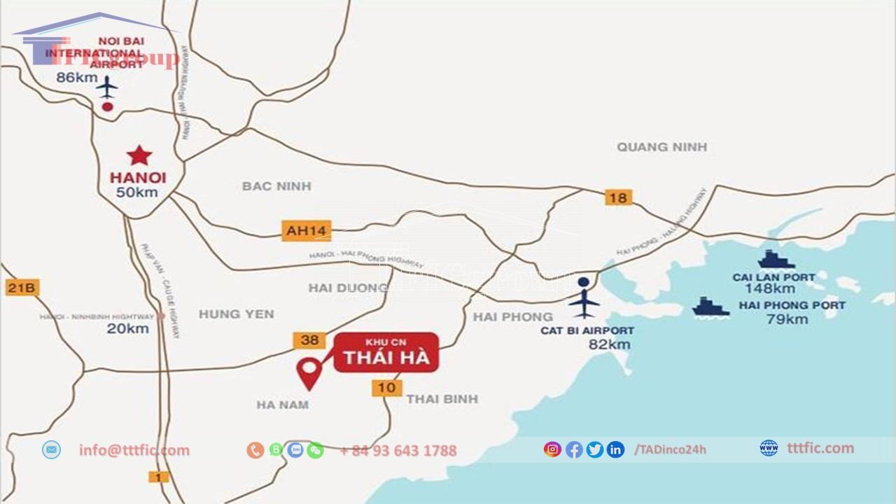 Transportation connectivity to Thai Ha Industrial Park - Ha Nam - TTTFIC Group