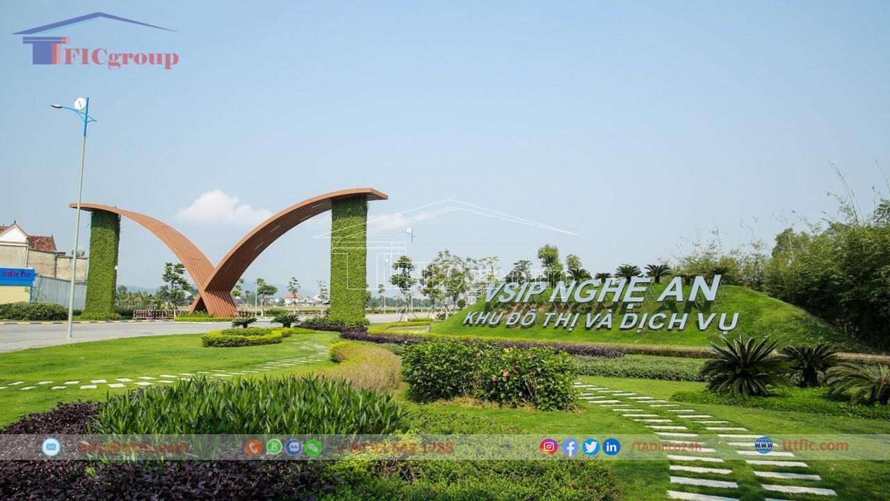 Welcome gate of VSIP Industrial Park - Nghe An