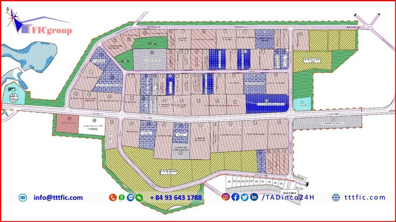 Master plan map of Bac Duyen Hai Industrial Park - Lao Cai - TTTFIC Group