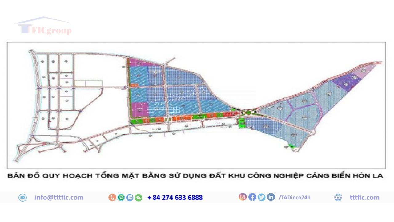 Master plan map of Hon La seaport industrial park - TTTFIC Group