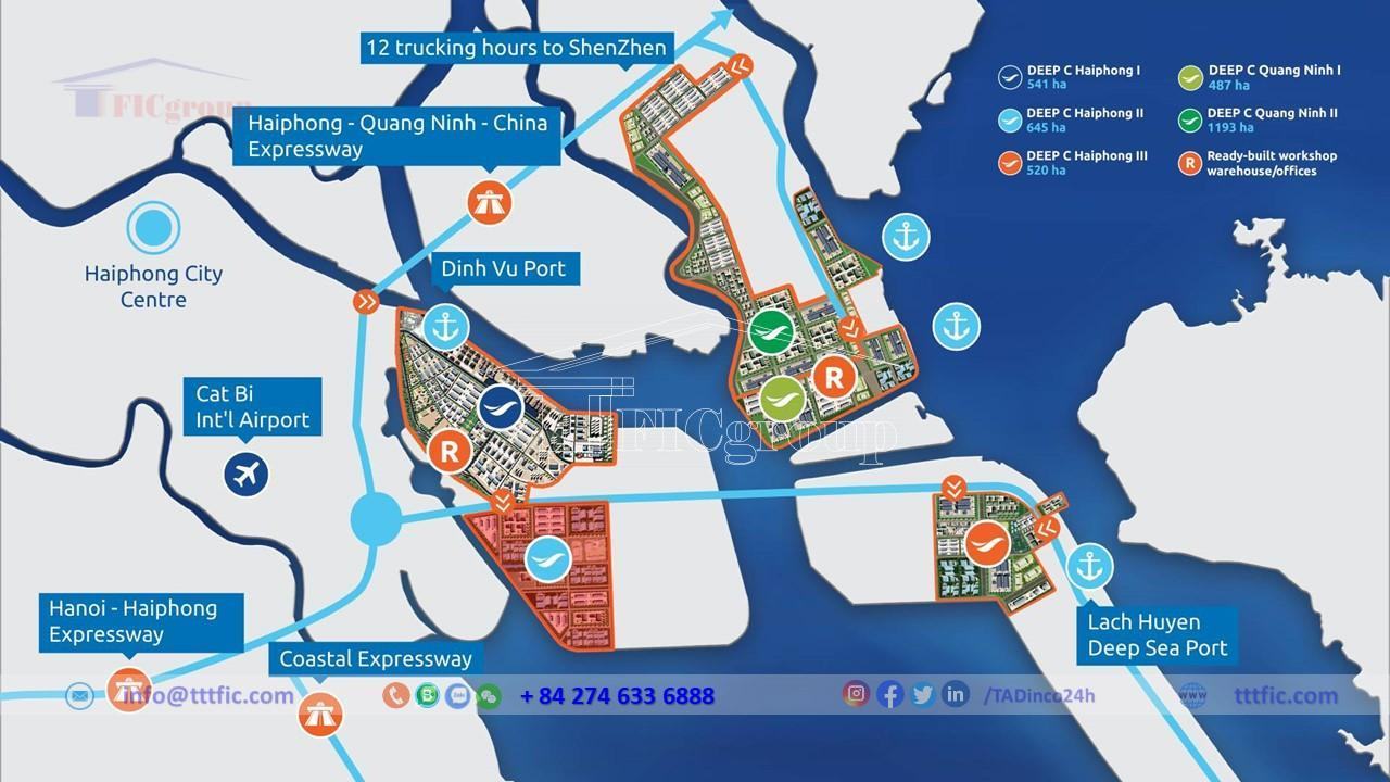 Transportation connectivity to DEEP C Hai Phong II Industrial Park - TTTFIC Group