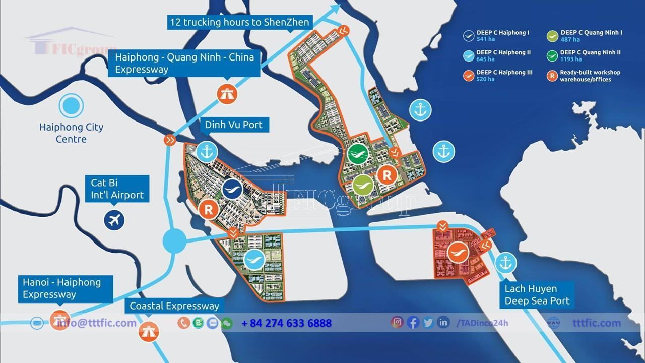 Transportation connectivity to Deep C Hai Phong III Industrial Park - Hai Phong - TTTFIC Group