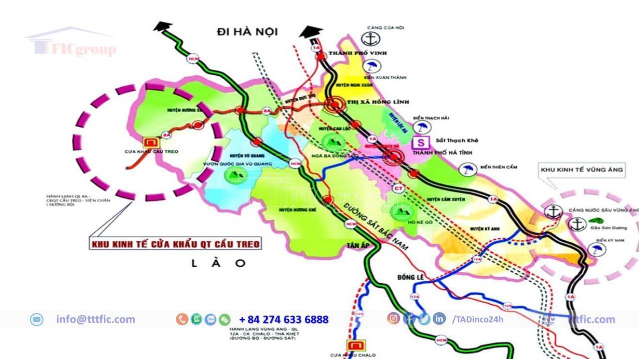 Map Ha Tinh Province - TTTFIC Group