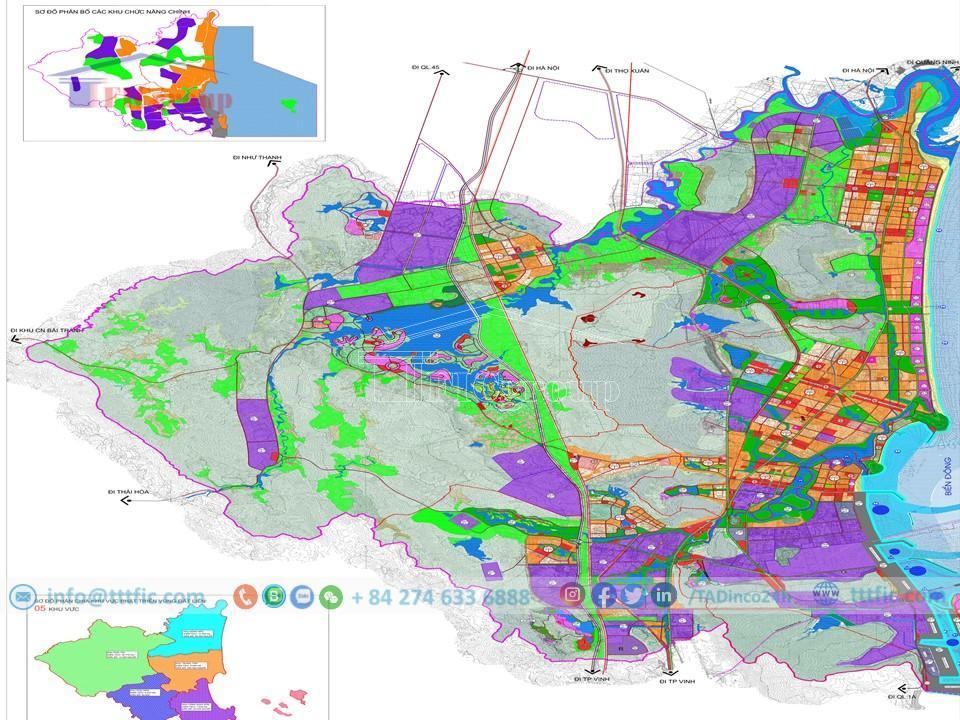 Master plan map of Nghi Son Economic Zone - Thanh Hoa - TTTFIC Group