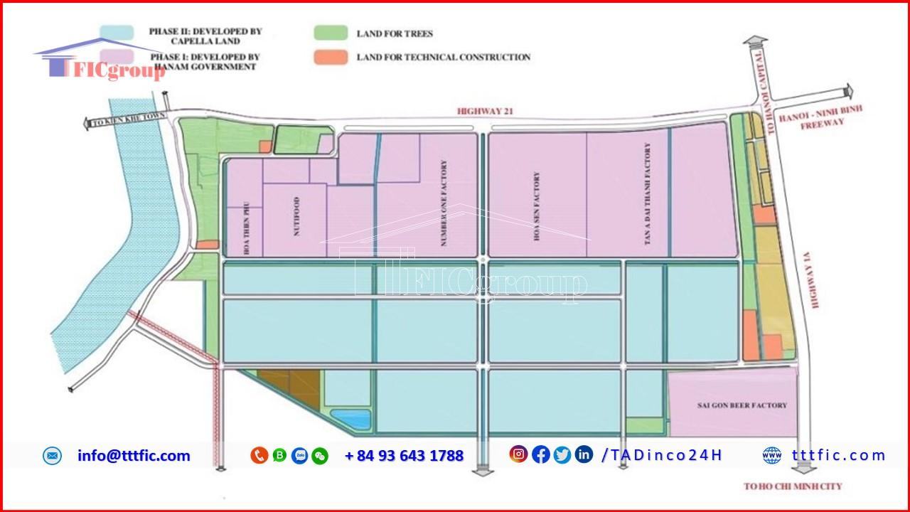 Master map plan of Thanh Liem Industrial Park - Ha Nam