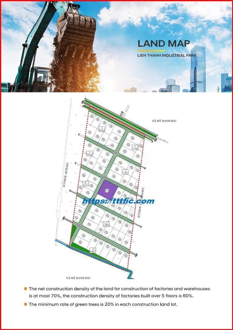 Master plan map of Duc Hoa 3 - Lien Thanh Industrial Park Long An