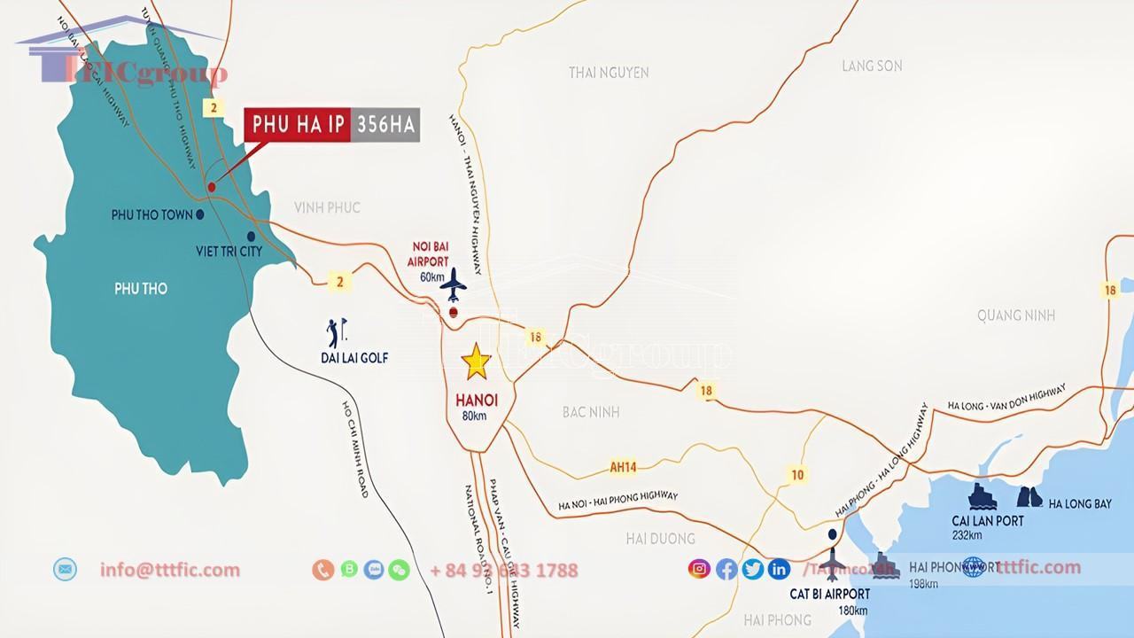 The transportation of Phu Ha Industrial Park - Phu Tho - TTTFIC Group
