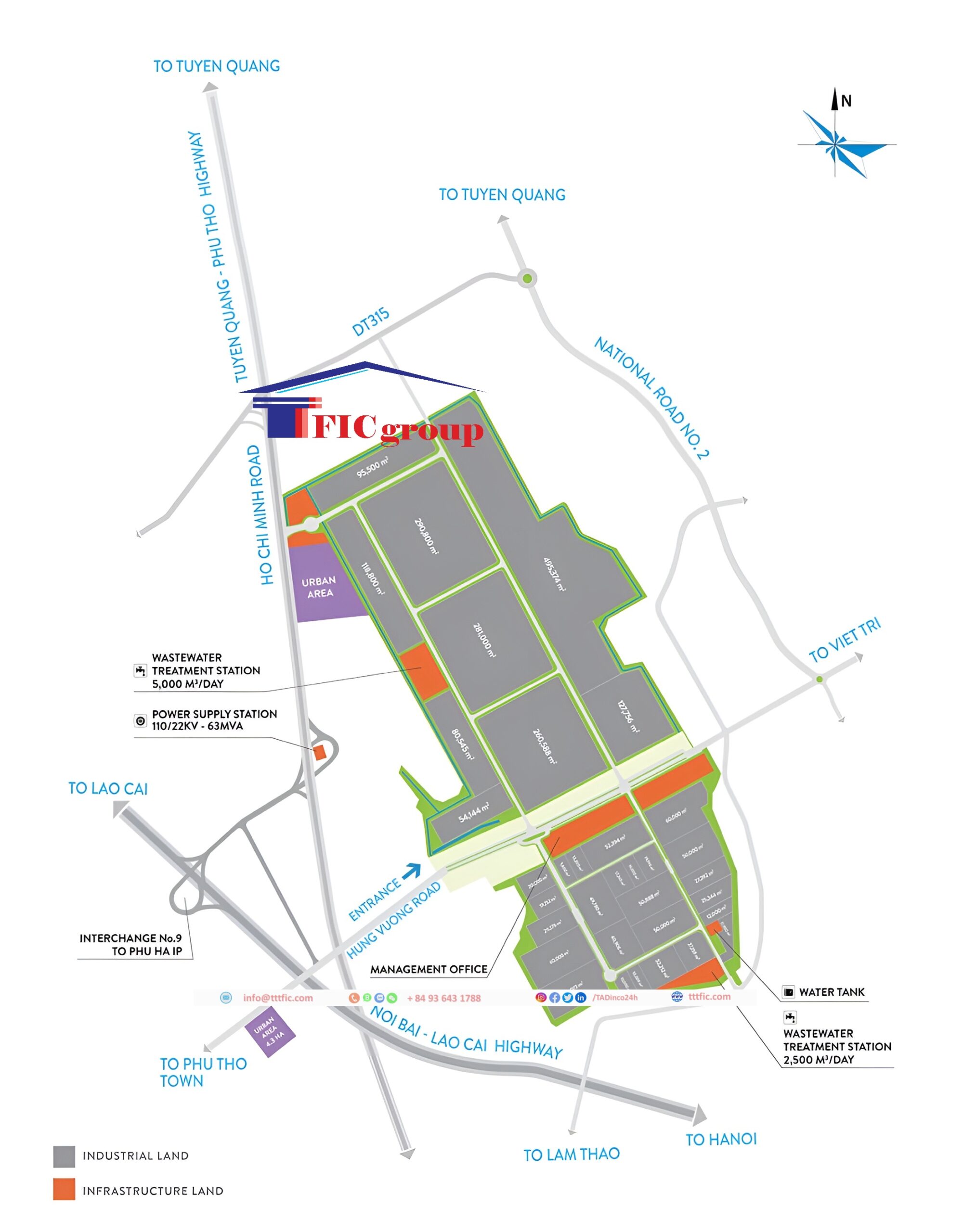 The transportation of Phu Ha Industrial Park - Phu Tho - TTTFIC Group