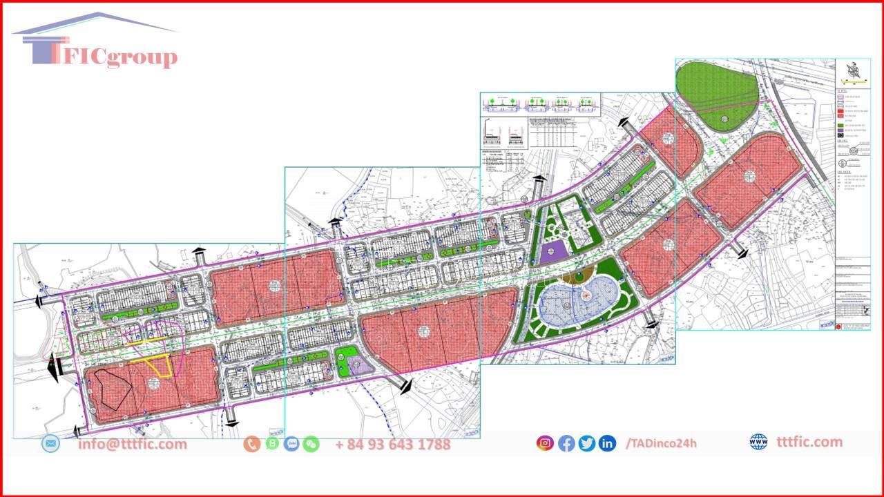 Master plan map of Song Cong I Industrial Park - Thai Nguyen - TTTFIC Group