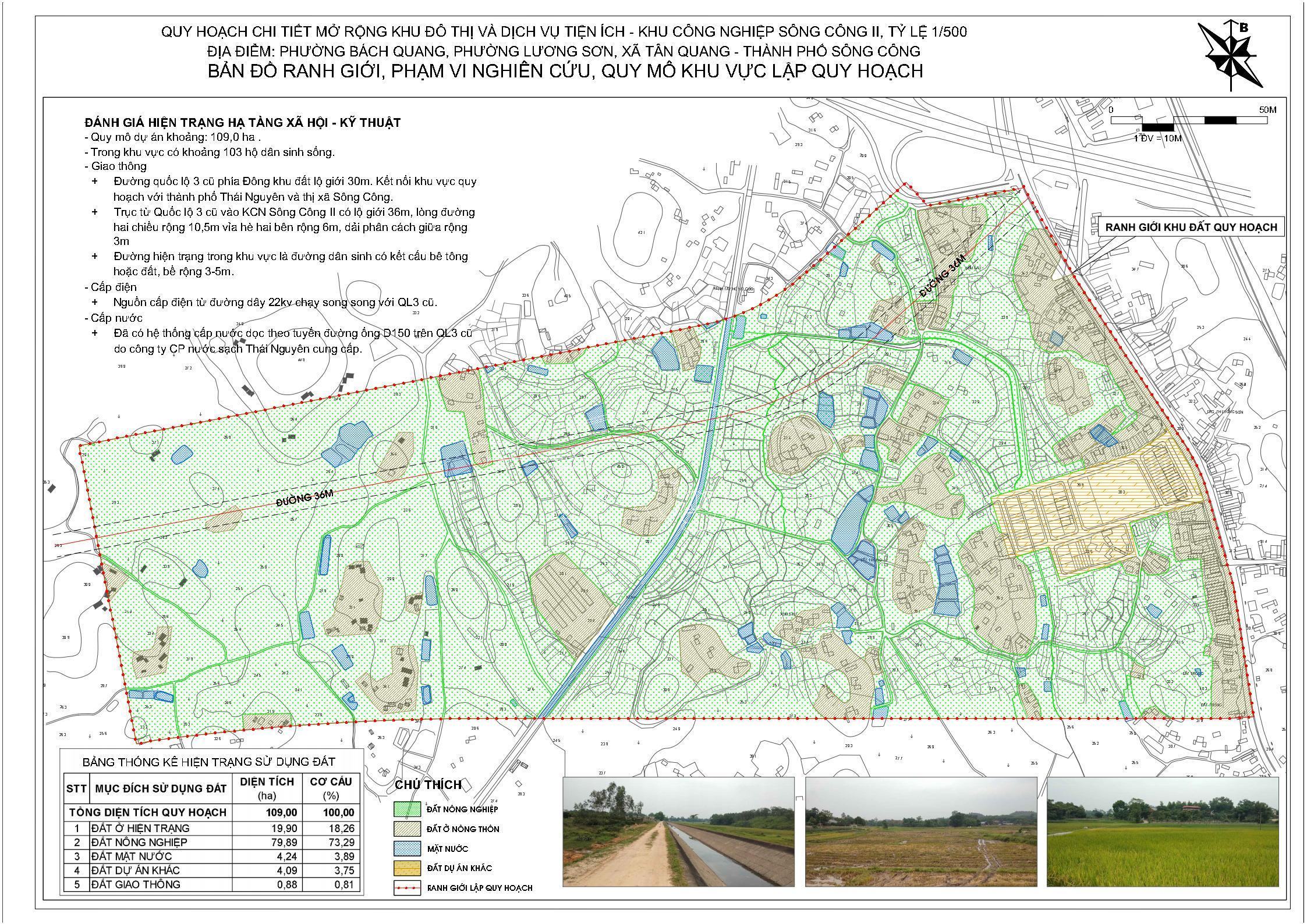 Master plan map of Song Cong II Industrial Park - Thai Nguyen - TTTFIC Group