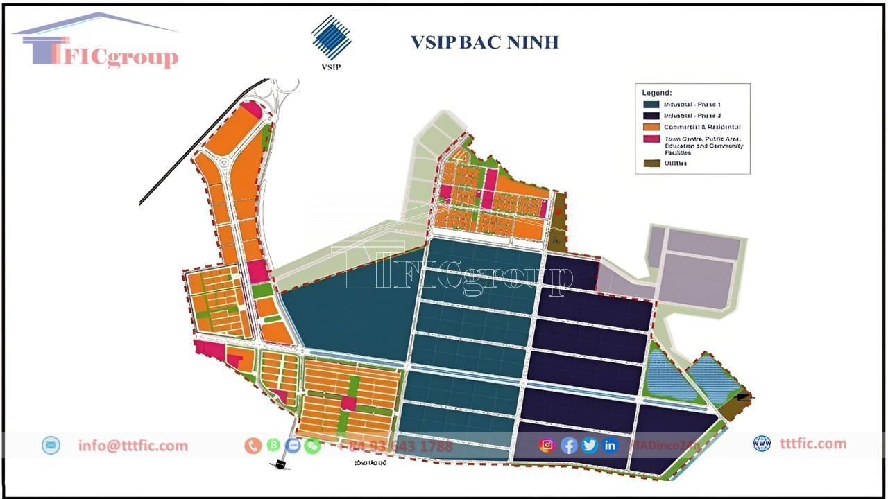 Map of VSIP - Bac Ninh Industrial Park