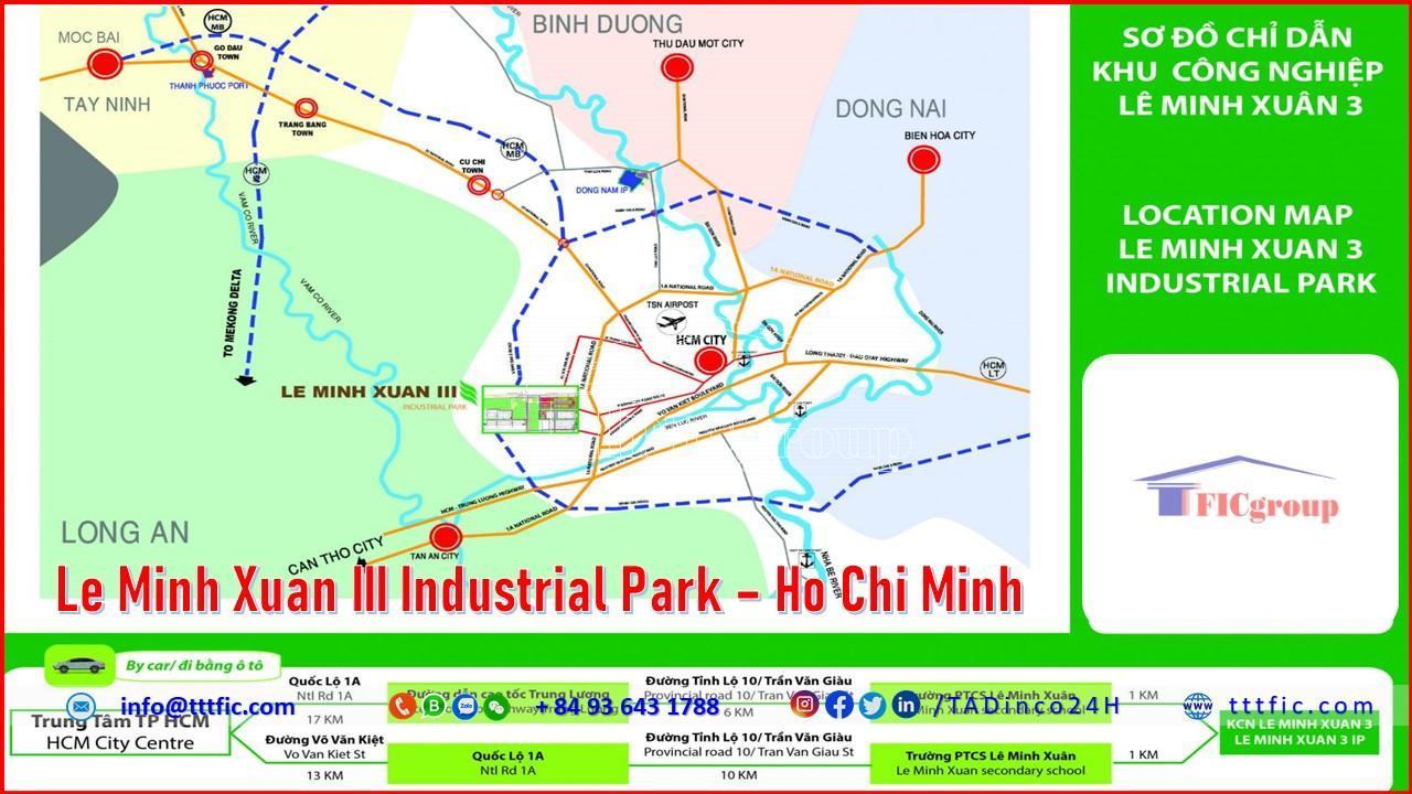 Master plan map of Le Minh Xuan III Industrial Park - HCMC - TTTFIC Group