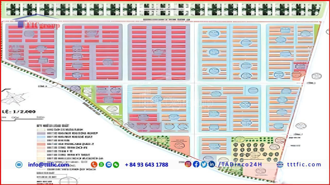 Master plan map of Linh Trung II Export Processing Zone - HCMC - TTTFIC Group