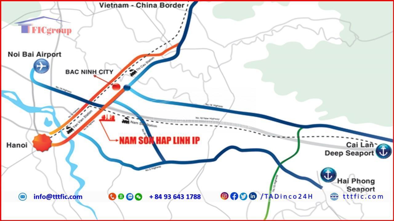 The transportation of Nam Son - Hap Linh Industrial Park - Bac Ninh - TTTFIC Group