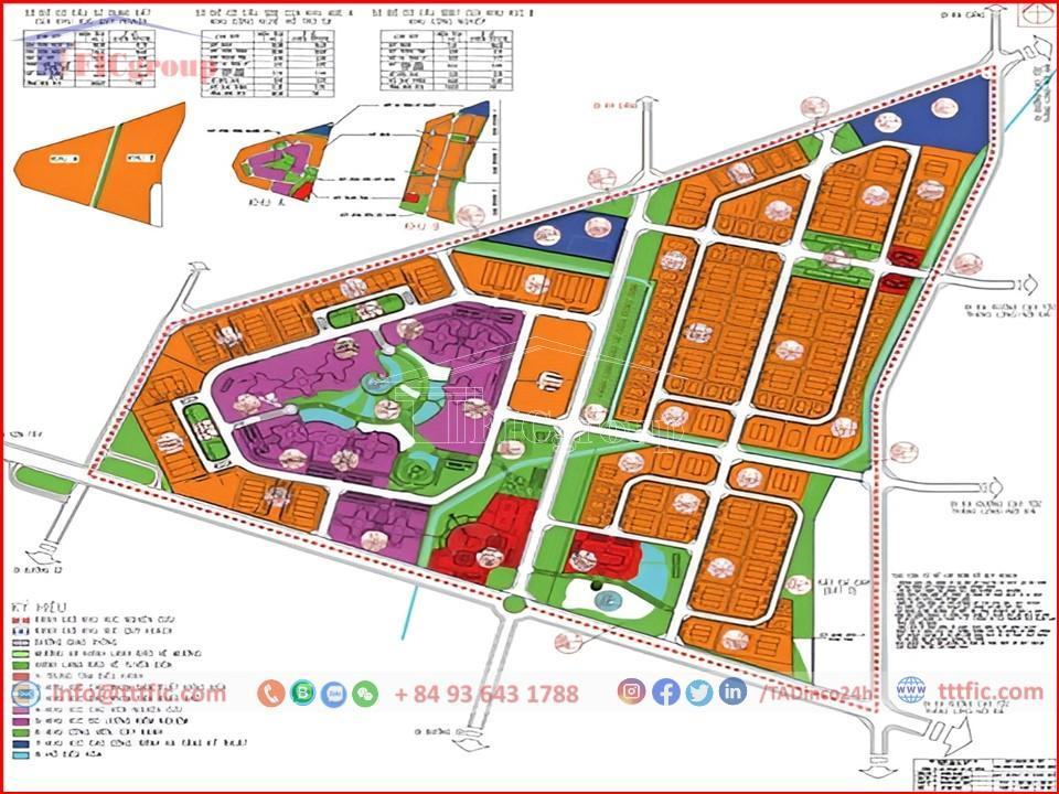 Master plan map of Nam Thang Long Industrial Park - Ha Noi - TTTFIC Group