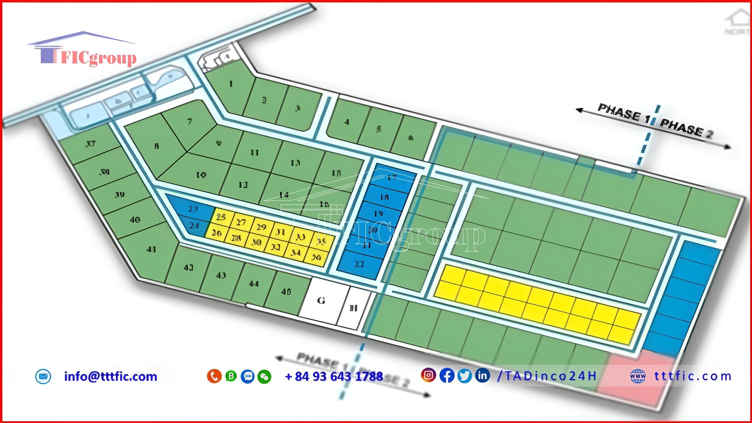 Master plan map of Noi Bai Industrial Park - Ha Noi Province - TTTFIC Group