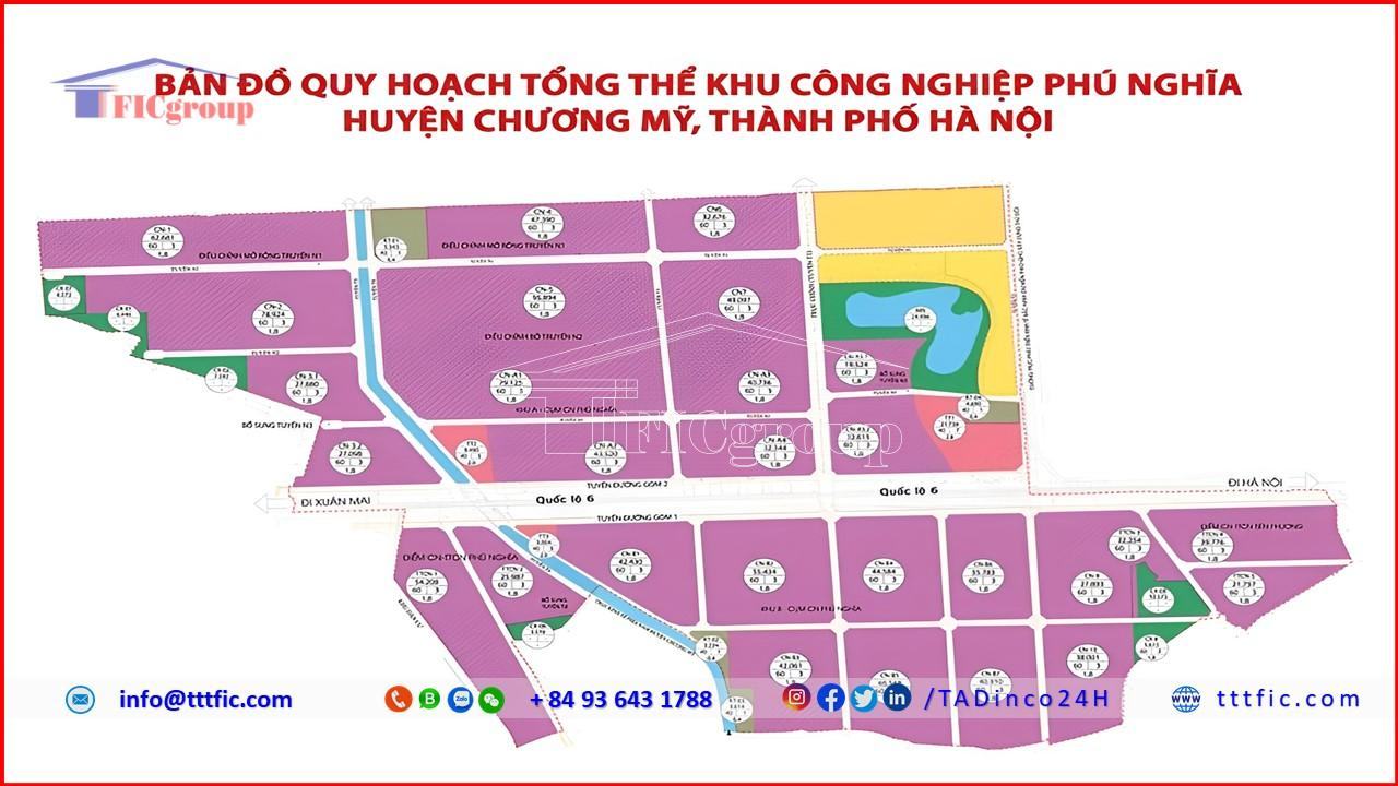 Master plan map of Phu Nghia Industrial Park - Hanoi - TTTFIC Group