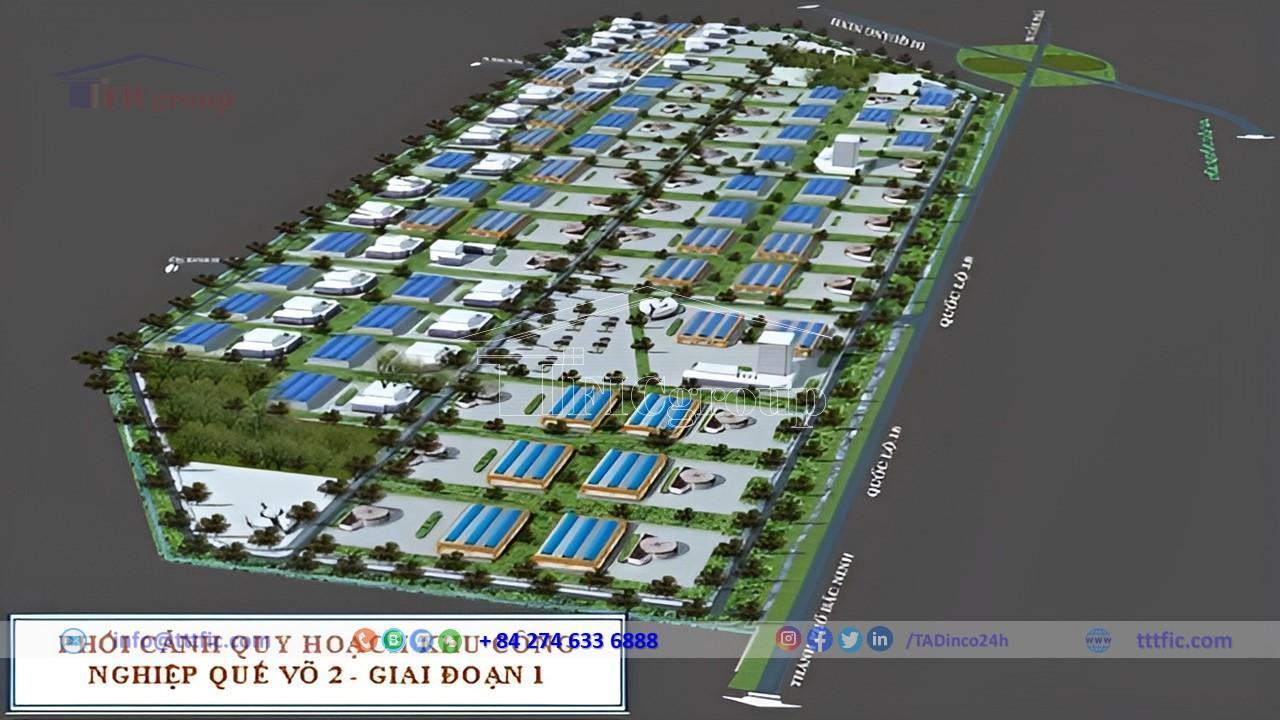 An overview perspective of Que Vo II Industrial Park Phase 1 - Bac Ninh - TTTFIC Group